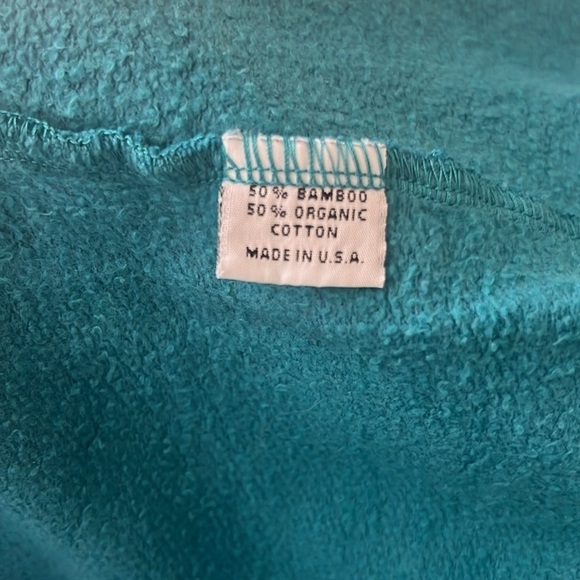 Bryn Walker blue turquoise kangaroo pocket poncho cowl neck XXL - Picture 5 of 5